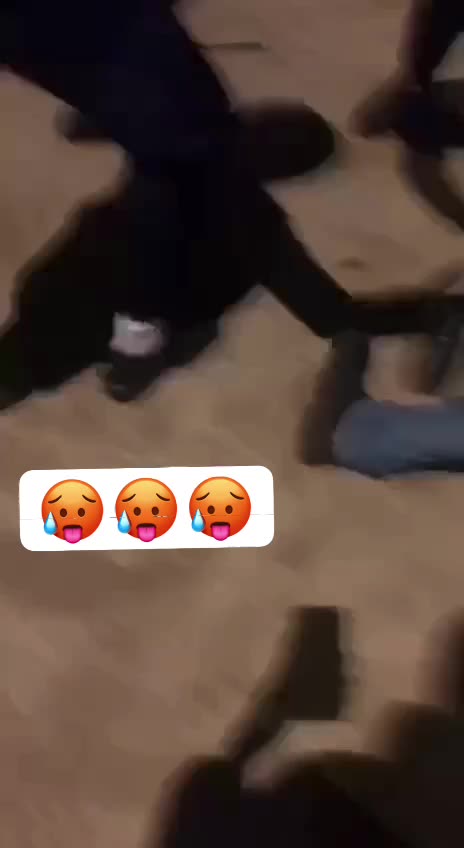 French citizen being beaten by mob with bats