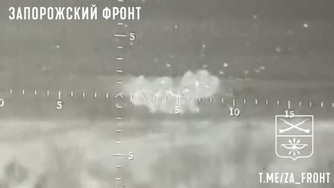 Russian Tank Hits Ukrainian Recon Group
