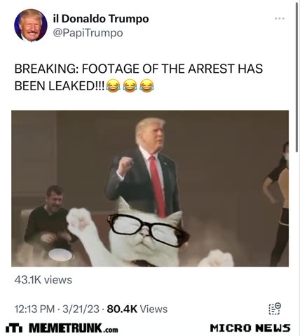 Stressing about Trump’s arrest😂🤣