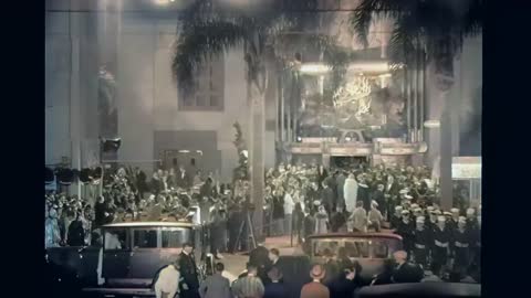 Hollywood, Los Angeles 1930s in color [60fps, Remastered] w_sound design added