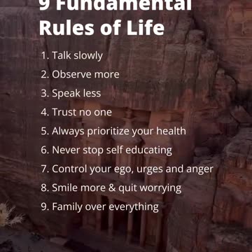 9 fundamental rules of life