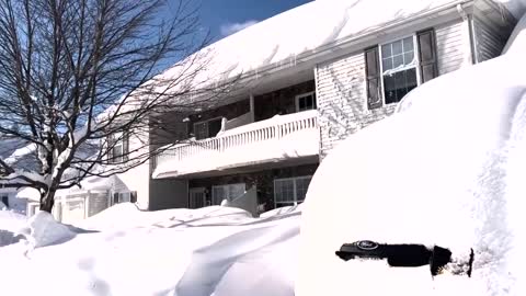 New York state residents dig out after heavy snowstorm