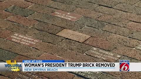 Woman's paid 'Trump 2020' brick removed from sidewalk