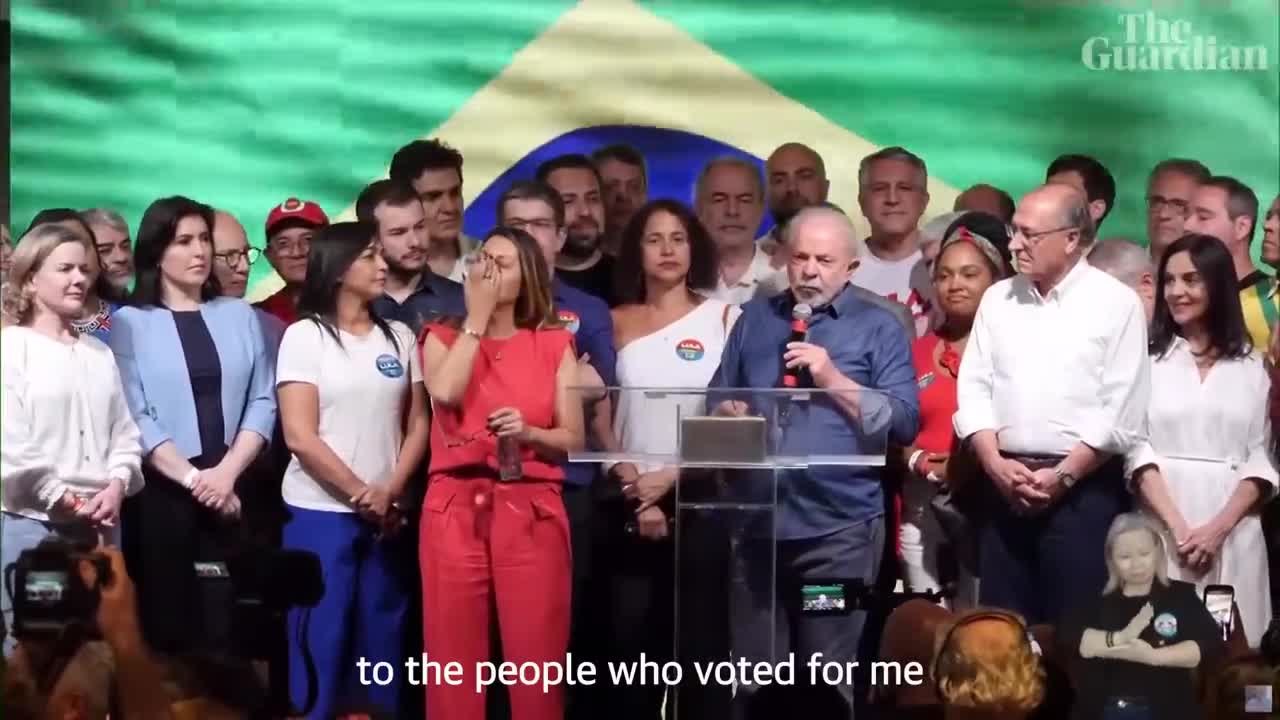 Lula celebrates after declared winner in election