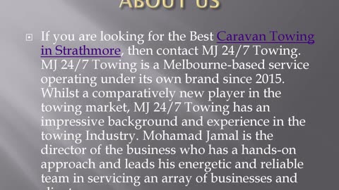 Best Caravan Towing in Strathmore