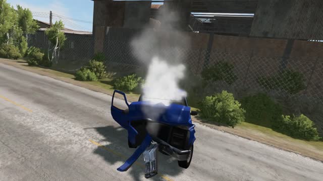 BEAMNG DRIVE crashed a pickup