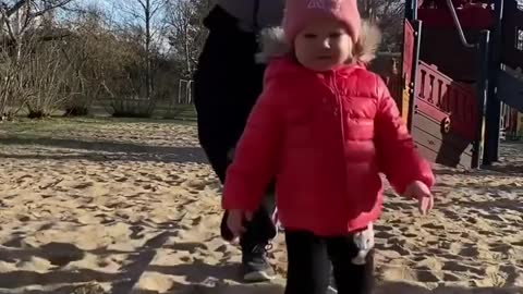 Toddler Enjoys Herself at Different Locations and Performs Fun Activities With Dad