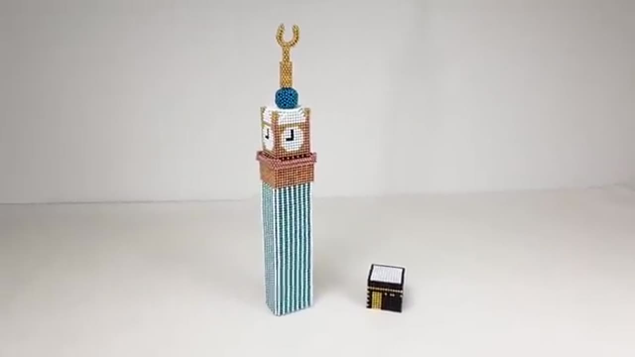 Makkah Royal Clock Tower out of Magnetic Balls I Magnetic Games