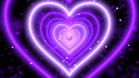 1076. Purple Heart Animation 💜 Romantic Radiance Heart Heart