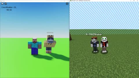 Made Minecraft and Roblox Cross-play