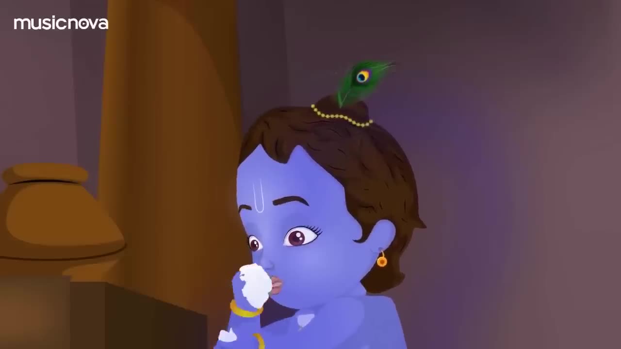 Chhoto so mero madangopal chhoti chhoti gaiya or chhote chhote guwaal hundi cartoon bhajan