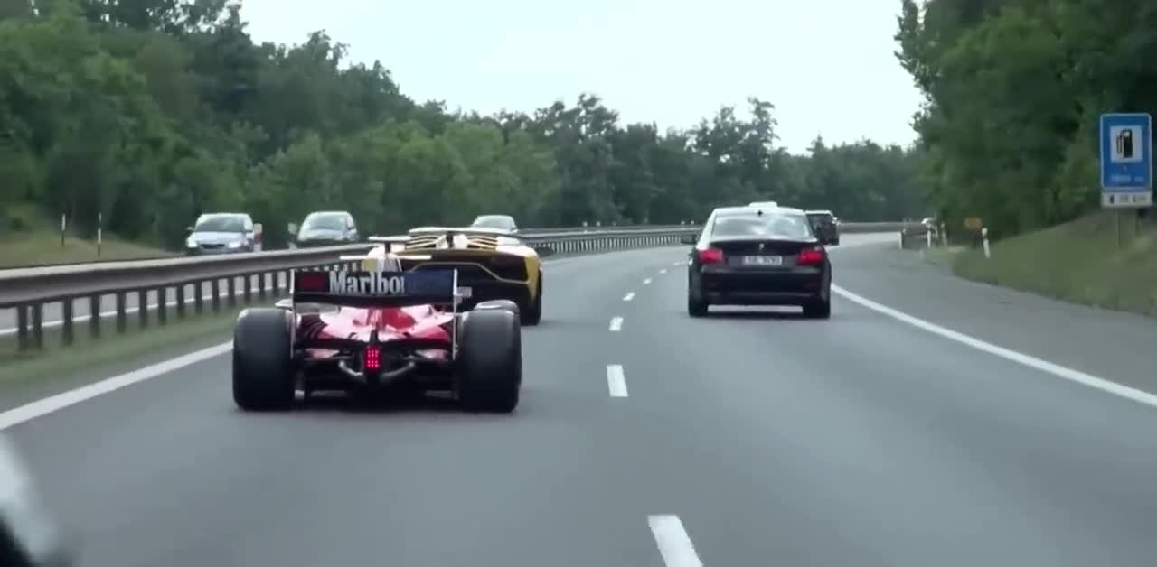 Formula Car on a Public Highway in the Czech Repub