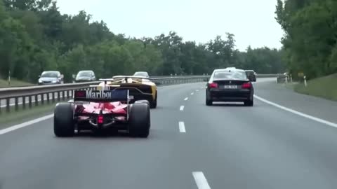 Formula Car on a Public Highway in the Czech Repub