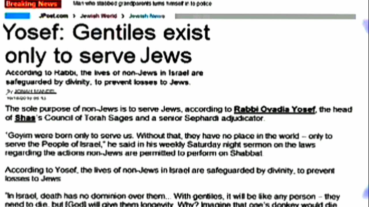 The Jewish Planned Annihilation Of The Gentile Races