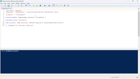 PowerShell Script to Create Local User Account Remotely