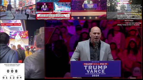 Dana White delivers remarks at Trump Rally in Madison Square Garden, New York.