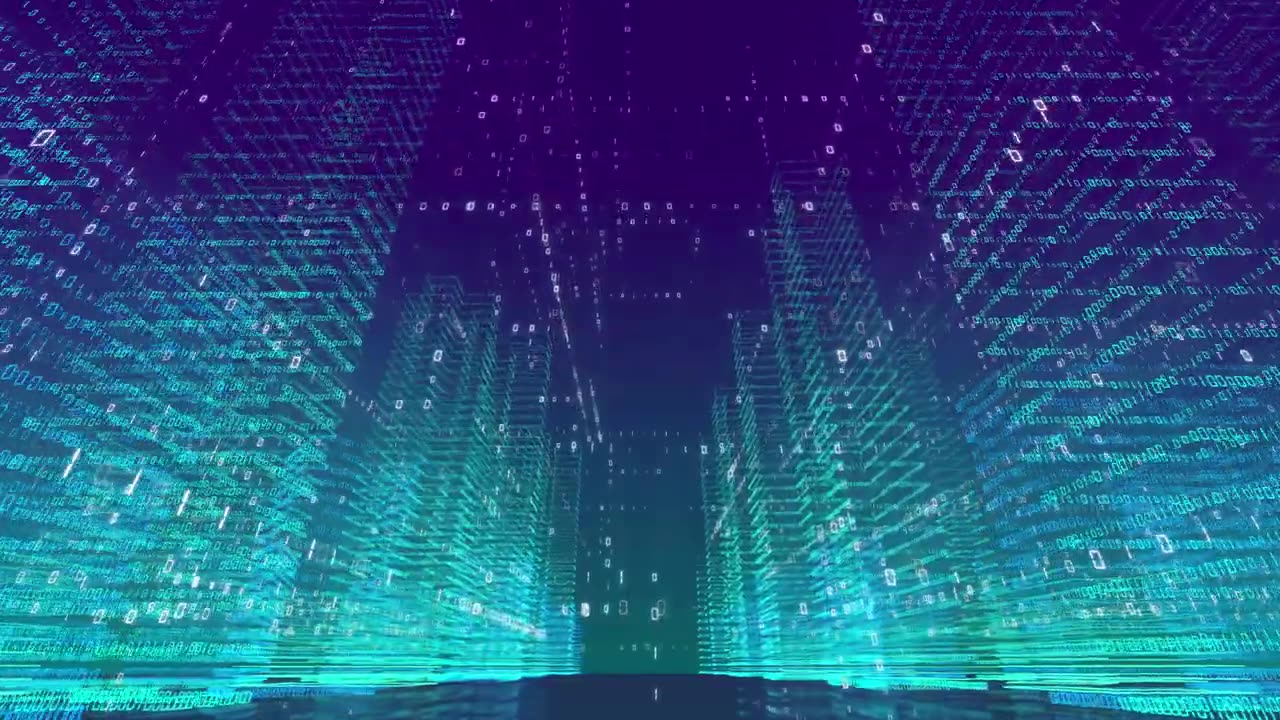Technology light big data background