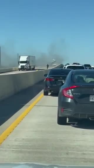 Plane crashes on the Grand Parkway in northwest Houston, Texas.