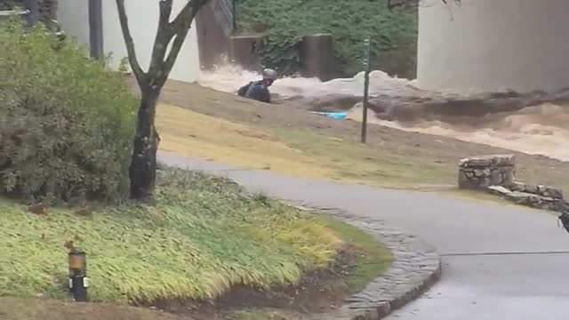 Kayaker Goes Down Raging Reedy Falls