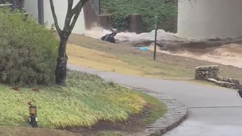 Kayaker Goes Down Raging Reedy Falls