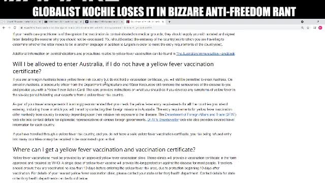 GLOBALIST KOCHIE LOSES IT IN BIZZARE ANTI-FREEDOM RANT