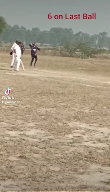 Cricket match six on last ball