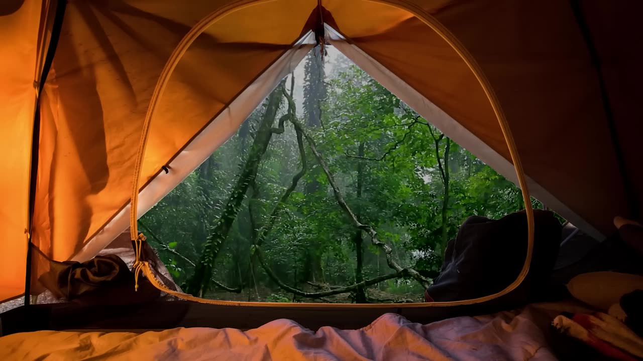 Das Geräusch von REGEN und GEWITTER in einem ZELT 10 Stunden High Quality Entspannungsgeräusche