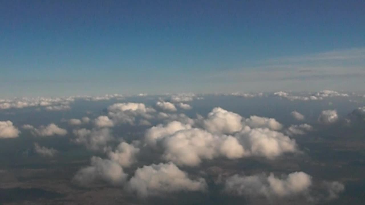 Flying thru the Clouds After Takeoff from Austin, Texas