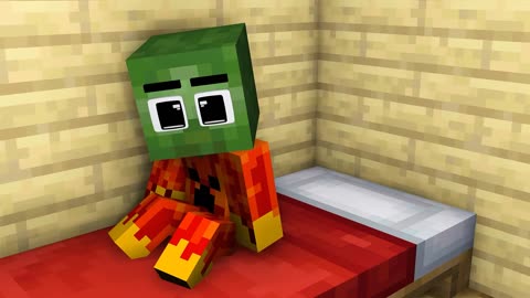 Monster School Top 5 Super Hero Fire Baby Zombie - Sad Story - Minecraft Animation