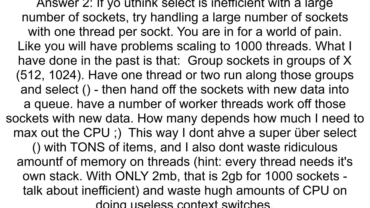 Is select Ok to implement single socket readwrite timeout
