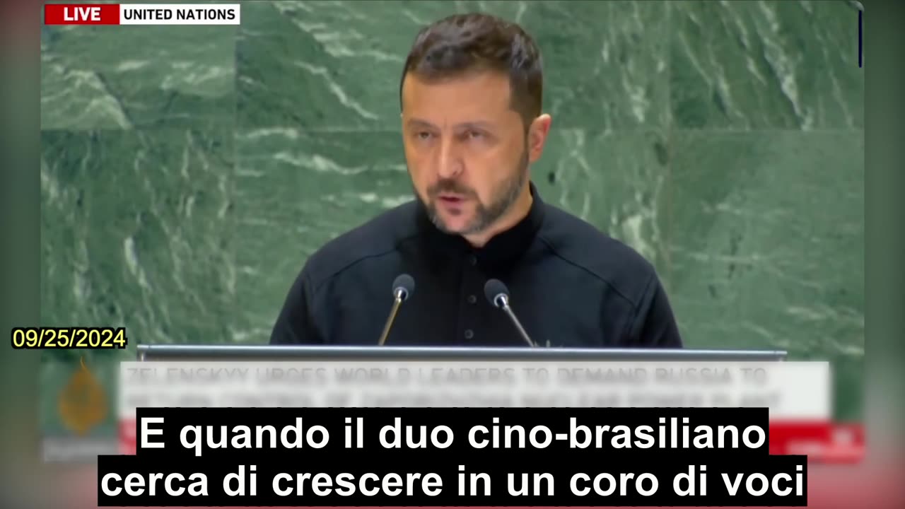 【IT】Zelensky si interroga sui “reali interessi” di Cina e Brasile nel promuovere la pace in Ucraina