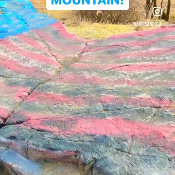 AMERICAN FLAG FOUND ON TOP OF MOUNTAIN