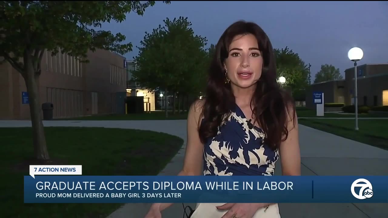 'The best feeling': Woman in labor walks across graduation stage, gets degree