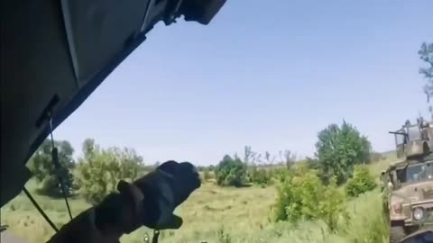 The robust Humvees of Ukrainian Army. Hit several mines but still continue to run👍