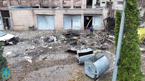 Copter video: consequences of shelling of Kyiv district