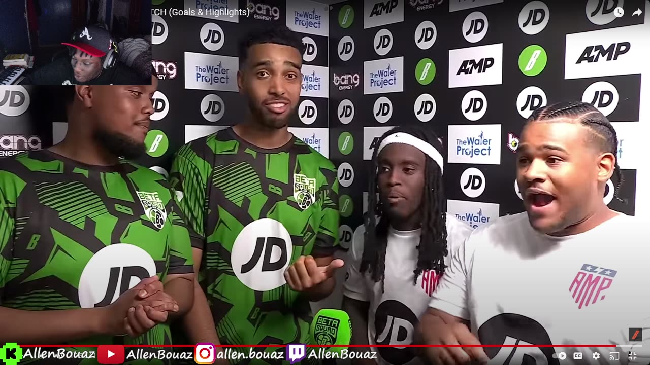Nah the 100% gotta run it back! Reacting to BETA SQUAD vs AMP CHARITY MATCH (Goals & Highlights)