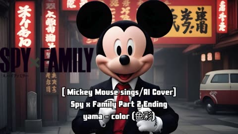 [Mickey Mouse sings/AI Cover] Spy x Family part 2 Ending yama - Color "色彩"