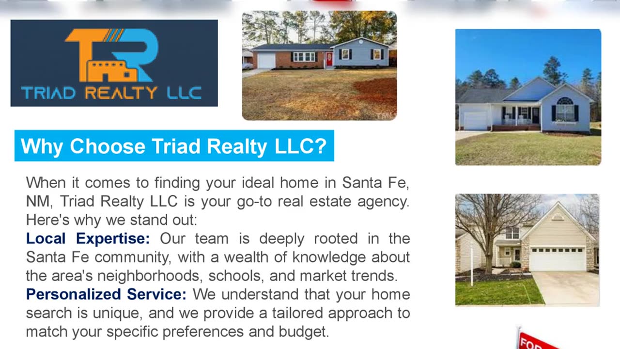 Unlock Your Santa Fe, NM Dream Home with Triad Realty LLC