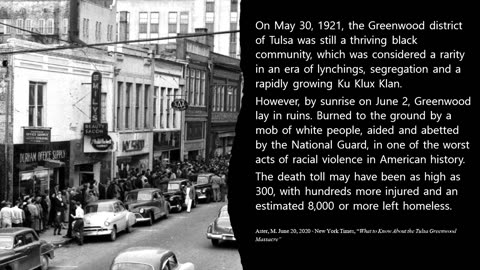 HISTORY OF THE BLACK WALL STREET MASSACRE