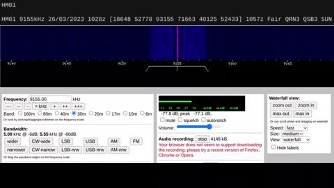 HM01 26/03/2023 1028 UTC 9155kHz