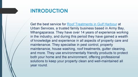 Get the best service for Roof Treatments in Gulf Harbour