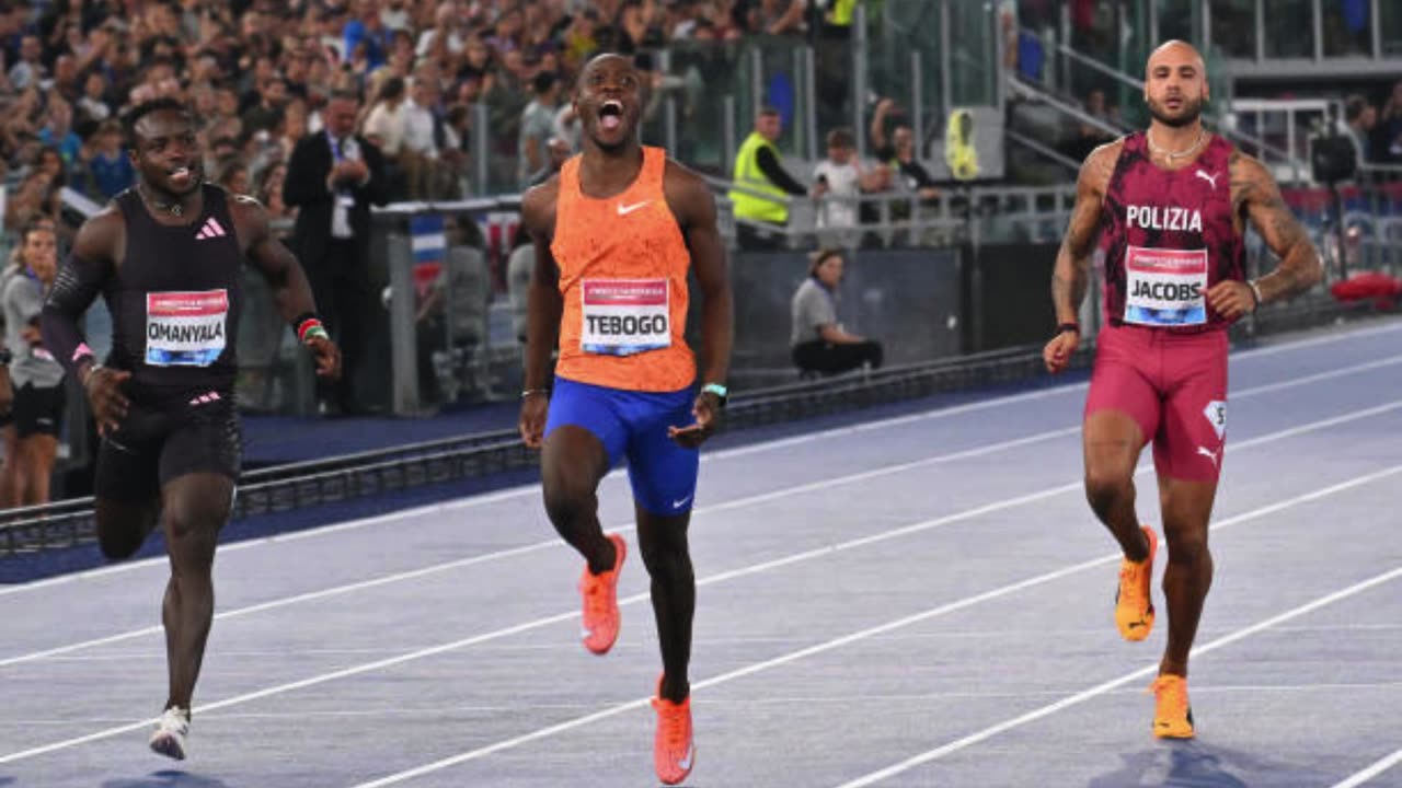 Letsile Tebogo Shines with Impressive 100M Victory at Rome’s Diamond League🔥🏃‍♂️