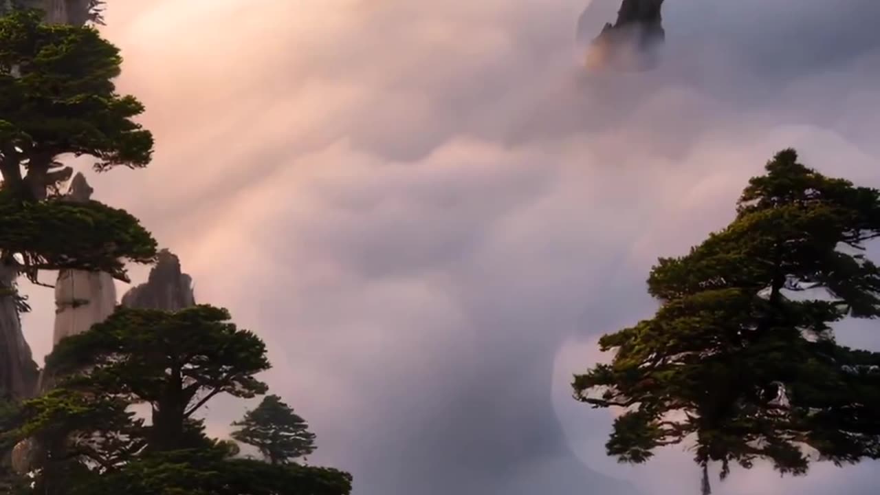 Viewing the sunrise from the top of Huangshan Mountain