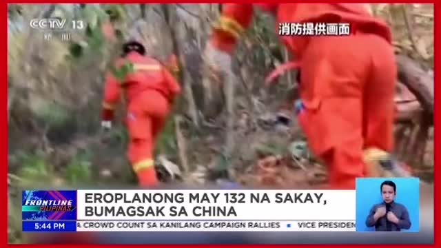 Eroplanong may 132 pasahero, bumagsak sa China