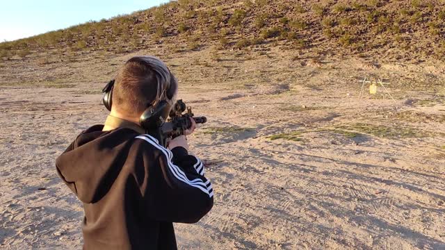 14-year old shoots tannerite during training