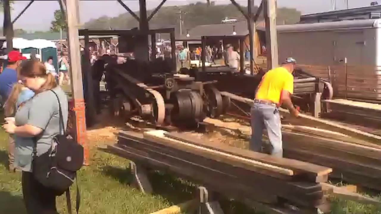 1952 Farmall Tractor Powering PTO Driven Planer