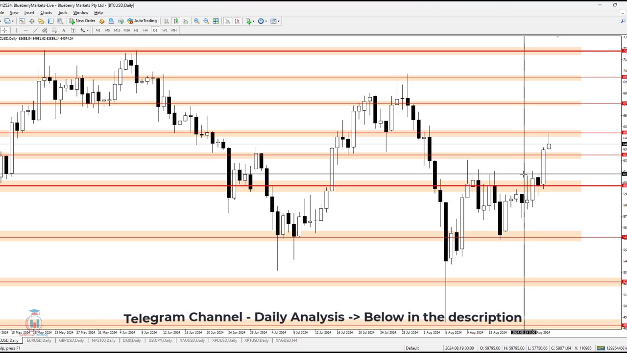 BTC | Bitcoin Price Analysis Today 24.8.2024 | Bitcoin BTC Forecast #btcusd #bitcoin