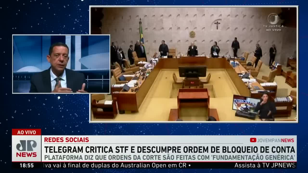 Recortes - Telegram critica STF e descumpre ordem de bloqueio de conta de Nikolas Ferreira