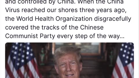 W.H.O. is a corrupt globalist scam