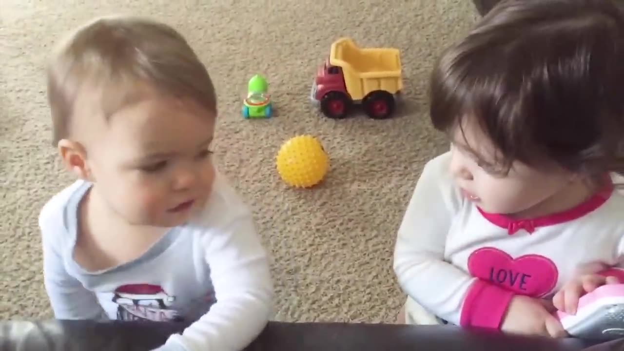 funny twins babies fighting everyday